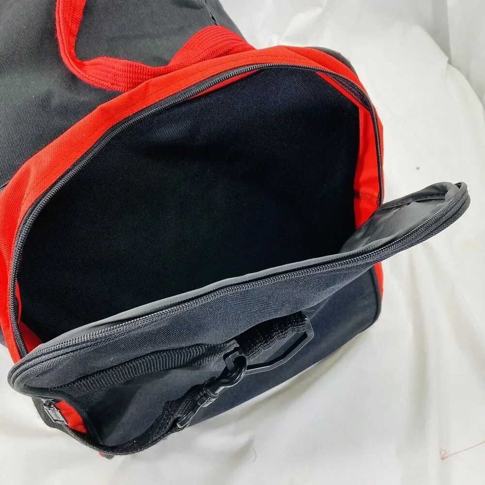 Budweiser Vtg Duffle Bag Large 24 in Black Equipment Beach Gym Gear Travel Beer